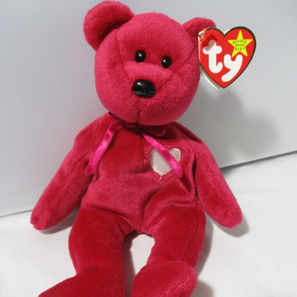 Vintage Ty Beanie Baby Original Valentina Valentine Red Bear 2 Dates